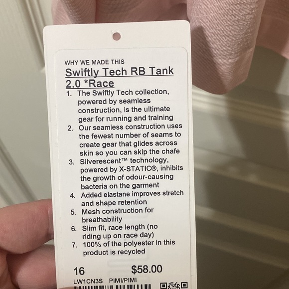 Lululemon size 16 swifty tech rb tank - Picture 5 of 5